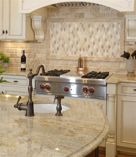 Kashmir Gold Granite Counterops - Traditional - Kitchen - other metro ...