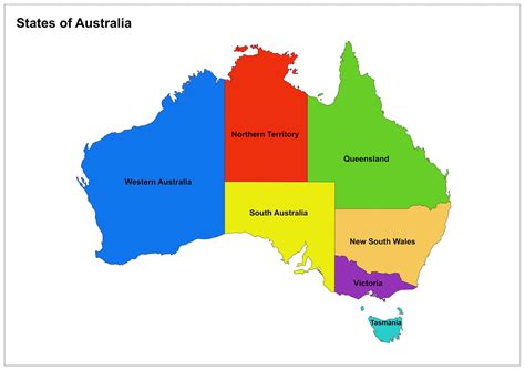 Map Of Australia's 6 States And 2 Territories Tm2Cy - Large Map of Asia