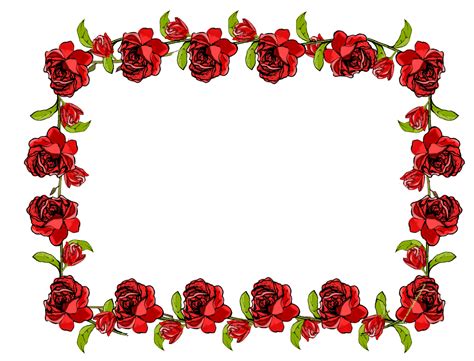 Red Flower Frame Transparent Picture Transparent HQ PNG Download ...