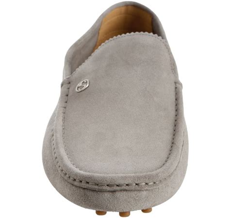 Lyst - Gucci Grey Suede Slip-on Driving Loafers in Gray for Men