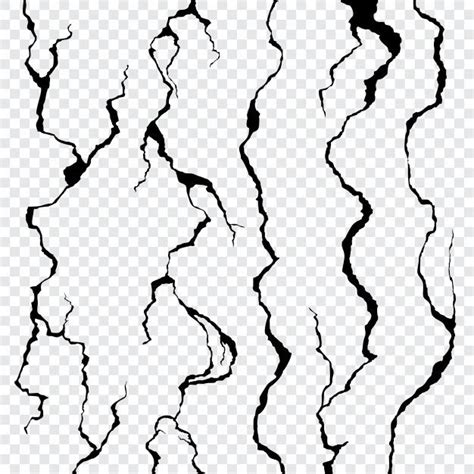 Premium Vector | Wall cracks isolated on transparent | Crystal drawing, Stencils printables ...