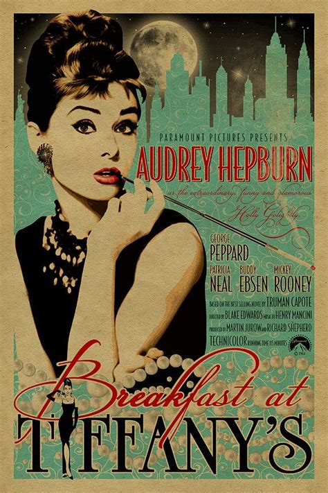 Breakfast at Tiffany's Retro Poster | Klassische filmplakate, Altes filmplakat, Vintage filmplakate