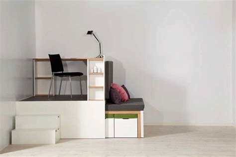 all-in-one bed, table, couch, study space - small space design, space-saving furniture ...