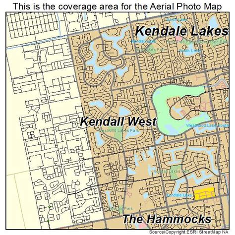 Aerial Photography Map of Kendall West, FL Florida