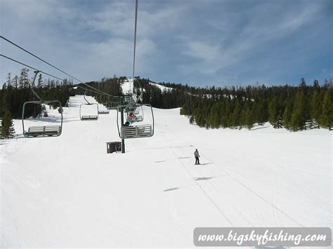 View While Riding Lift at Showdown Ski Area in Montana