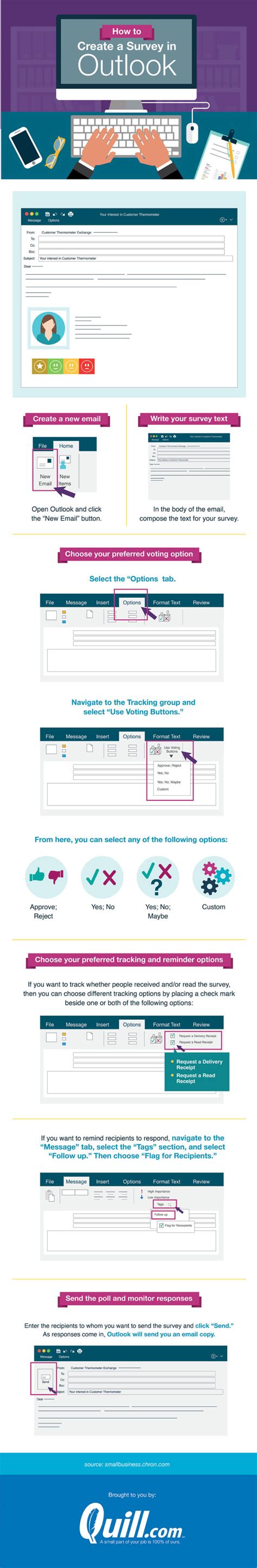 How to Create Online Surveys with Outlook - Infographic