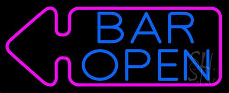 Bar Open With Arrow LED Neon Sign - Bar Open Neon Signs - Everything Neon