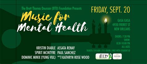 Support mental health awareness at Gasa Gasa on Friday, September 20th ...