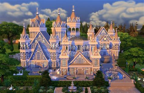 Base game fantasy castle | The sims 4 lots, Sims 4 house building, Sims ...