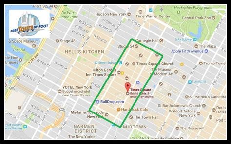 Image result for free printable map of times square | Nyc map, Nyc times square, Time square map