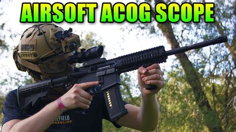 Airsoft ACOG Scope Gameplay on PolarStar PR-15 - YouTube