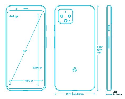 Google Pixel 4 Dimensions & Drawings | Dimensions.Guide