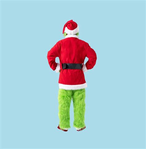 Santa Claus Grinch Costume Set Christmas Party Prom Adult Costume Role ...