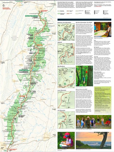 Shenandoah National Park trail map