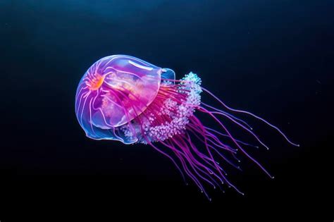 Premium AI Image | Mauve stinger purple jellyfish