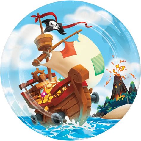 Pirate Treasure 9" Dinner Plates ( 8 counts) – Goparty Decoration