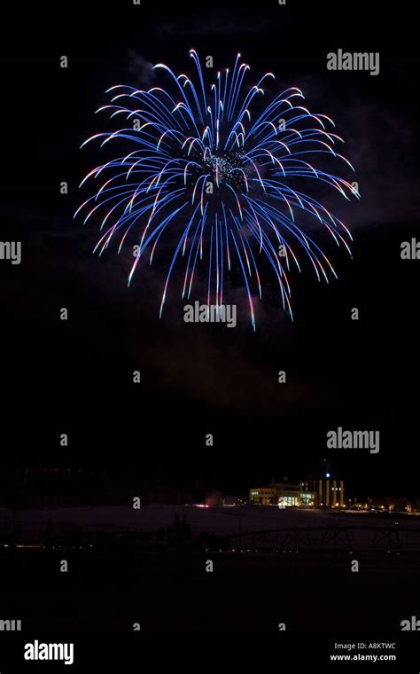 Fireworks explosion with colorful tips Stock Photo - Alamy