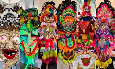 Take a glance at the MassKara festival giant masks and full costumes