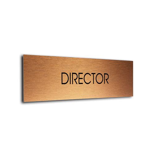 Director Door Sign. Clearly label every room in your facility with our stylish modern door signs ...