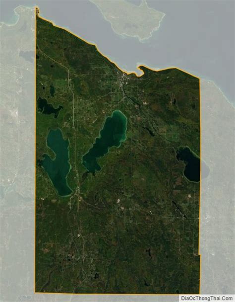 Map of Cheboygan County, Michigan - Thong Thai Real