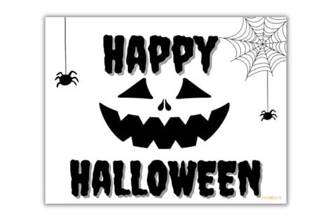 Printable Happy Halloween Sign - 19+ FREE Printables ⋆ Love Our Real Life