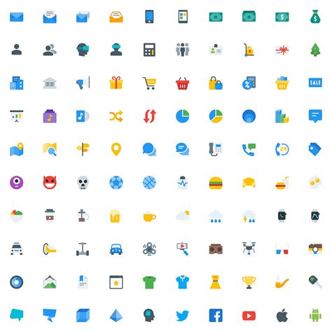 300 Free Colored Icons Pack (Ai, PNG, SVG)