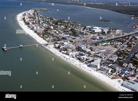 Aerial photo of Estero Island Fort Myers Beach Bodwitch Point Rrgional ...