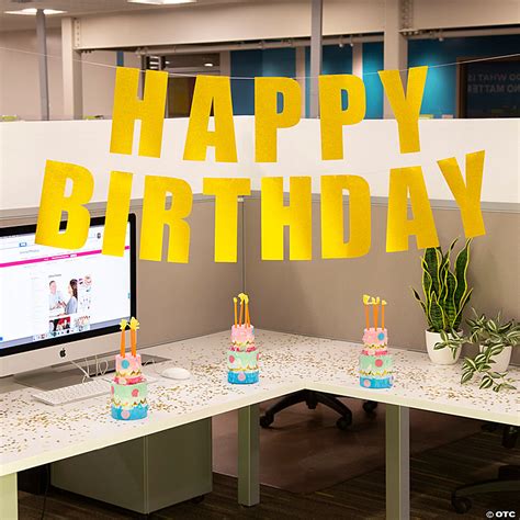 Office Desk Birthday Decoration Ideas