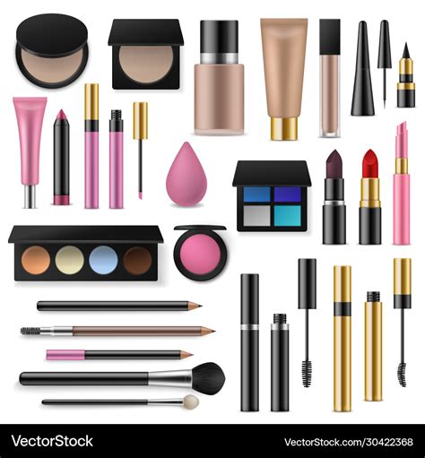 Makeup cosmetics tools professional accessory Vector Image