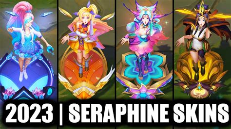 ALL SERAPHINE SKINS SPOTLIGHT 2023 - Star Guardian Latest Skin (League ...