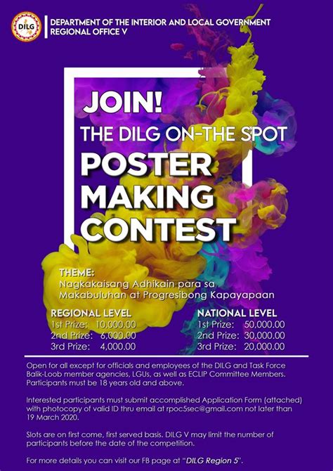 Join DILG On-the-Spot Poster Making Contest | DILG Regional Office No. 5