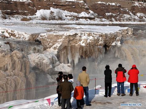 Winter scenery of Hukou Waterfall, N China's Shanxi (5/6) - Headlines ...