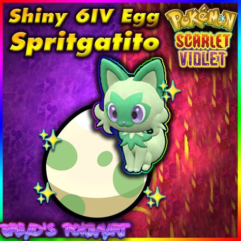 SPRIGATITO SHINY 6IV Starter in an Egg // Pokemon Scarlet and - Etsy