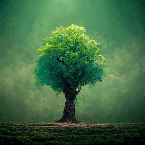 Premium Photo | Tree illustration, big tree drawing