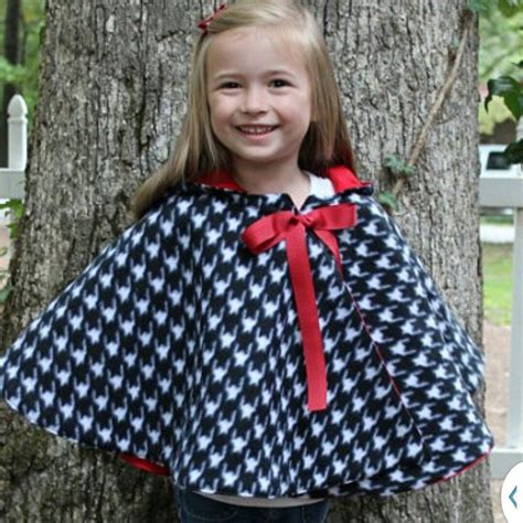 Keep cozy this Fall! Girls Hooded Cape PDF sewing pattern has you covered! Ruffle Pants Pattern ...