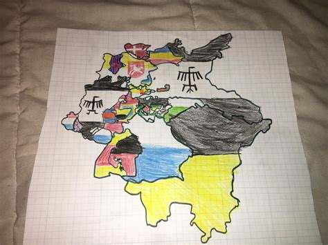 Flag map of the German Confederation : r/MapPorn