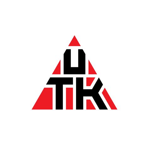 UTK triangle letter logo design with triangle shape. UTK triangle logo design monogram. UTK ...