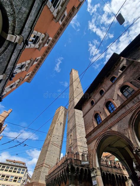 Bologna Italy Medieval Towers View Stock Image - Image of bologna ...