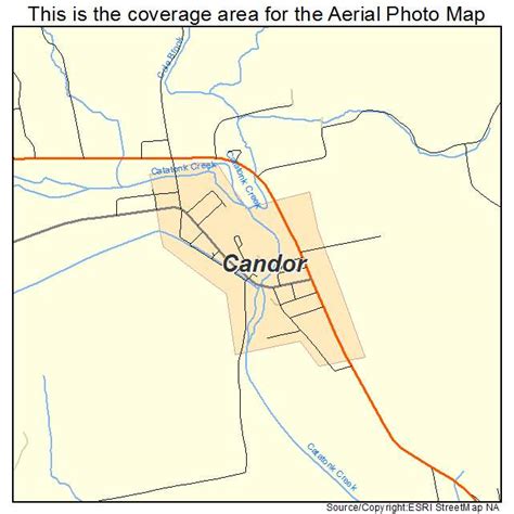 Aerial Photography Map of Candor, NY New York