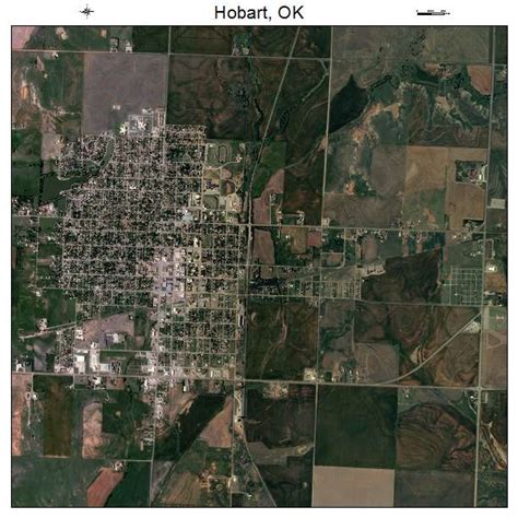 Aerial Photography Map of Hobart, OK Oklahoma