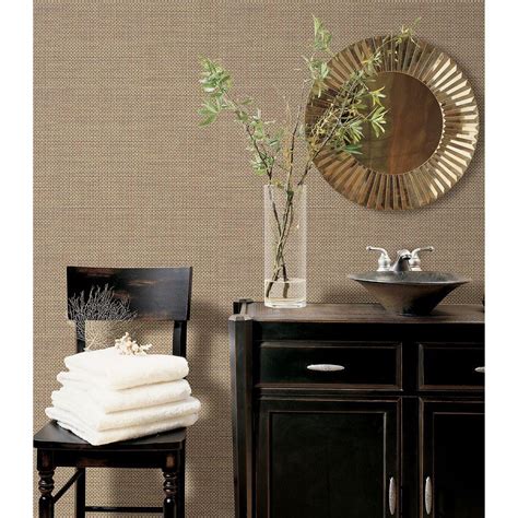 Brewster Isaac Brick Woven Texture Wallpaper-412-44154 - The Home Depot