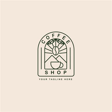 Coffee shop minimalist line art logo design. 14435222 Vector Art at Vecteezy