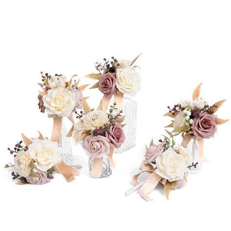 Buy Ling's Moment Wedding Table Centerpieces Mini Bridesmaid Bouquets ...