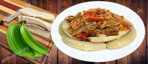 National Dish of St. Lucia Green Fig and Saltfish | National Dishes of the World