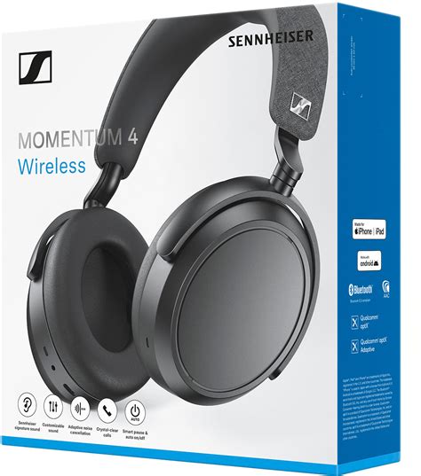 Customer Reviews: Sennheiser Momentum 4 Wireless Adaptive Noise-Canceling Over-The-Ear ...