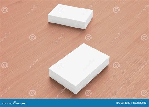 Blank Business Cards on Wooden Background Stock Illustration - Illustration of template, clean ...