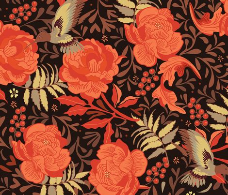 Art nouveau florals wallpaper - camcreative - Spoonflower