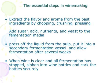 PPT - The chemistry of wine making PowerPoint Presentation, free download - ID:2990220