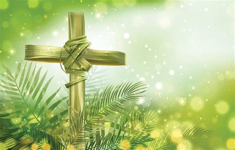 Palm Sunday Background with Palm Cross 5053839 Vector Art at Vecteezy