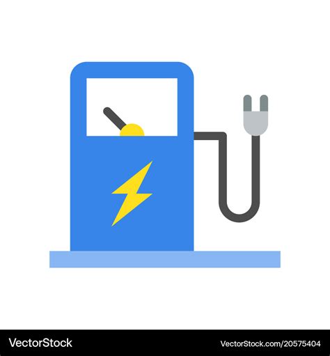 Electric vehicle charging station icon Royalty Free Vector